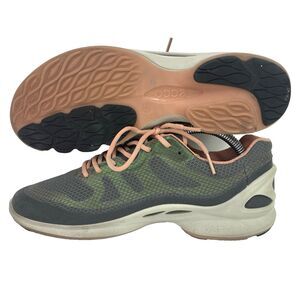 Ecco BIOM - Women's Sz 6 - Gray/Pink/Opalescent Green - Low Sneakers- 1810502703